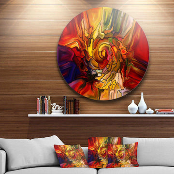 Illusions of Stained Glass - Abstract Circle Metal Wall Decor